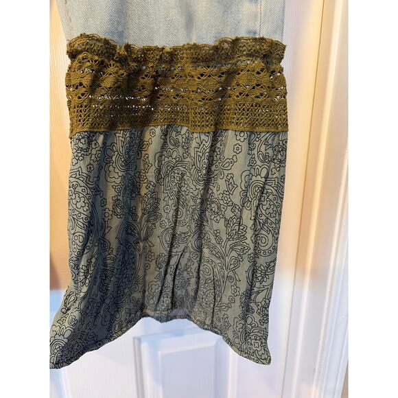 Upcycled Flare jeans Bohemian size 14 - Picture 2 of 7